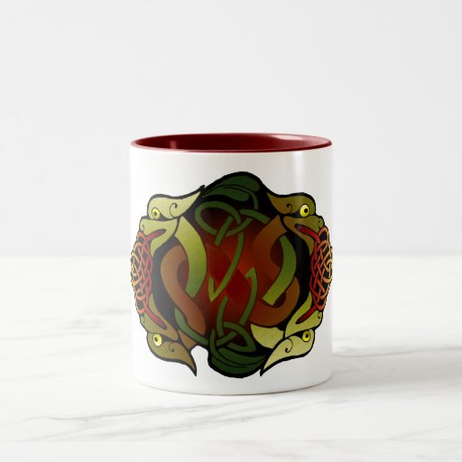 Ornement celtique de dragon mugs à café