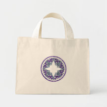 Ornement celtique victorien bleu et pourpre d'ish sac fourre-tout