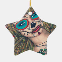 Ornement de Dia De Los Muertos Star