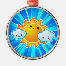 Ornement de jour ensoleillé de Kawaii