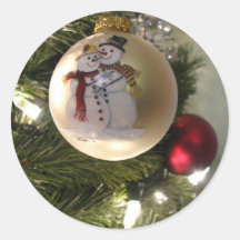 ornement de Noël Adhésif Rond