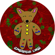 Ornement de Noël de corgi de pain d'épice Photo En Relief