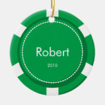 Ornement de Noël de jeton de poker