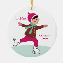 Ornement de Noël de patinage de glace