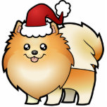 Ornement de Pomeranian de Noël Photo Sculpture