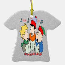 Ornement de T-shirt de Carolers de Noël