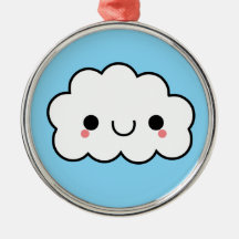 Ornement heureux adorable de nuage de Kawaii