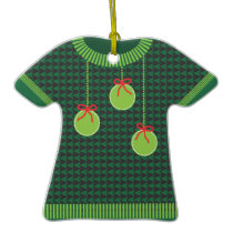 Ornement laid de récompense de chandail de Noël ornements
