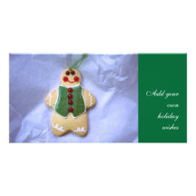 Ornement Photocard de cuisine de pain d'épice Photocarte Customisée