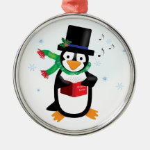 Ornement pimpant de pingouin de Caroling