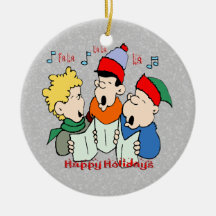 Ornement rond de Carolers de Noël