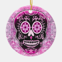 Ornement rose de Calavera
