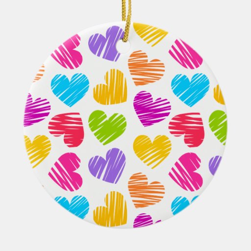 Ornement vibrant de coeurs