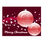ornements rouges de Noël Cartes Postales