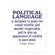 Orwell sur la langue politique cartes postales
