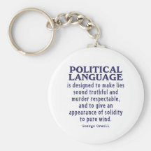 Orwell sur la langue politique porte-clé