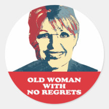 Oude vrouw zonder spijt stickers