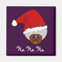 Oui, la Virginie, il y a un père noël noir Aimant Pour Réfrigérateur