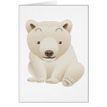 Ours blanc de bébé mignon et câlin carte