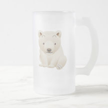 Ours blanc de bébé mignon et câlin tasse