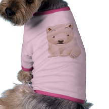 Ours blanc de bébé mignon et câlin manteaux pour chien