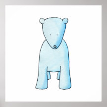 Ours blanc de bébé mignon posters