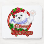 Ours blanc de Joyeux Noël tapis de souris