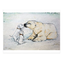 Ours blanc Westies Cartes Postales