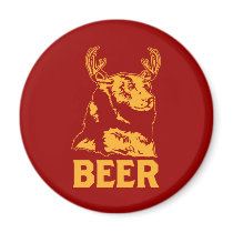 Ours + Cerfs communs = bière magnets