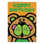 Ours d'anniversaire carte de vœux