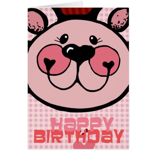 Ours d'anniversaire carte de vœux