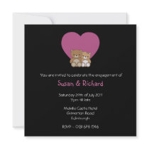 Ours dans l'invitation d'engagement de coeur d'amo