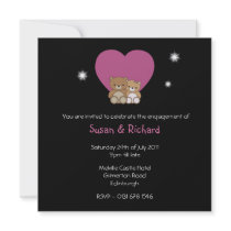 Ours dans l'invitation d'engagement de coeur d'amo