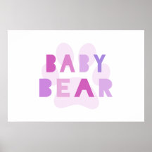 Ours de bébé - rose posters