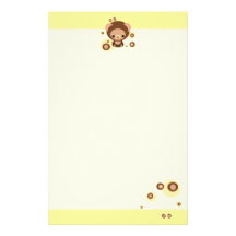 ours de "brownie" papier à lettre customisé