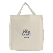 Ours de nounours de porteur d'alliances sacs de toile