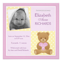 Ours de nounours "il " s carte de faire-part d'une
