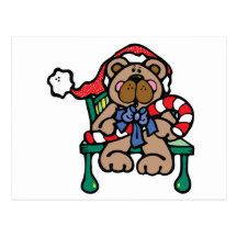 ours de nounours mignon de Noël Carte Postale