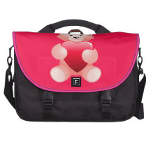 Ours de nounours tenant un coeur sac ordinateurs portables