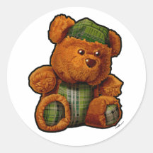 Ours en peluche adhésifs ronds