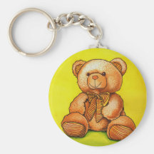 ours en peluche avec un noeud papillon porte-clefs