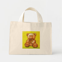 ours en peluche avec un noeud papillon sac fourre-tout