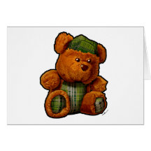 Ours en peluche carte de vœux
