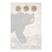 Ours gris dans l'antiquité motifs pour papier à lettre