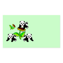 Ours panda de tournesol carte de visite