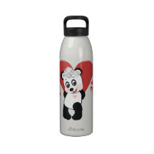 ours panda du coeur i bouteille