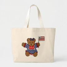 Ours patriotique de bébé sacs fourre-tout