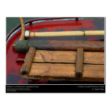 outils de bateau de rivière cartes postales