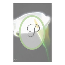 Ovale blanc vert de Transp W Papier À Lettre Personnalisé