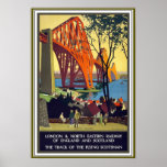 Overbrug vooruit het Vintage Poster van de Reis